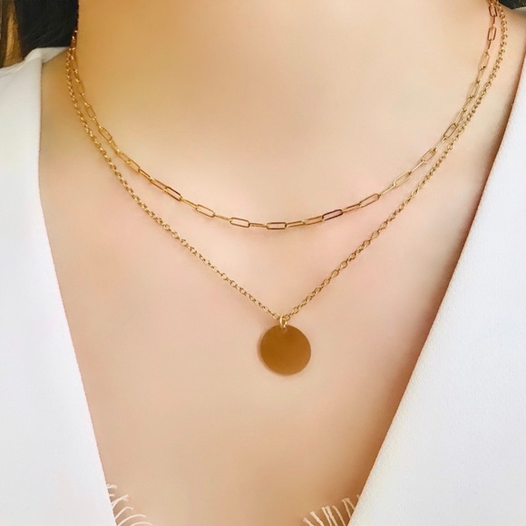 14K Gold-filled paperclip chain necklace - Picture 3 of 3